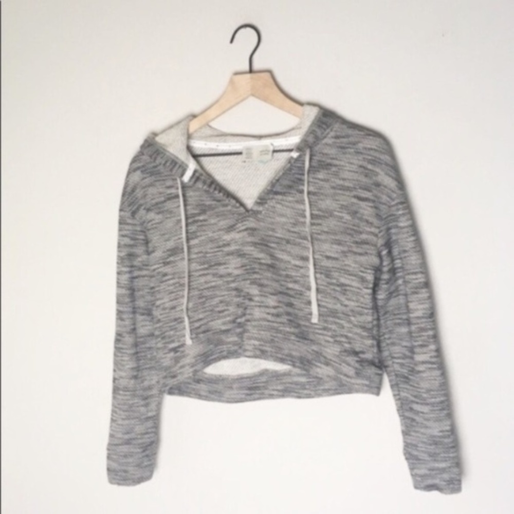 SALE Anthro | Saturday Sunday Grey Cropped Hoodie
